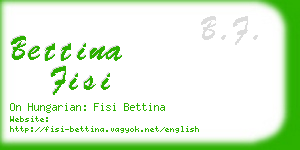 bettina fisi business card